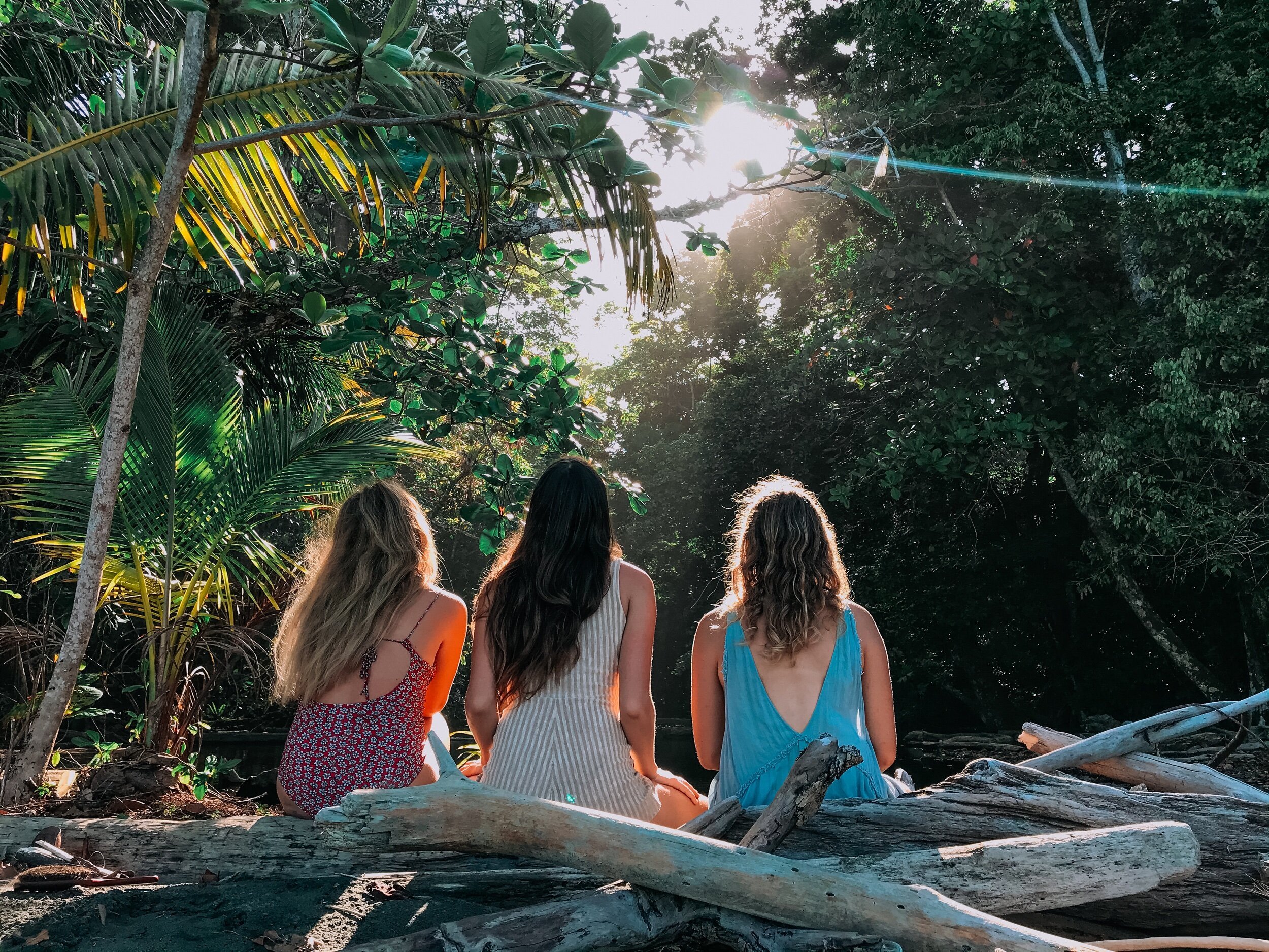 women reconnecting with mother nature at the punta mona farm in costa rica
